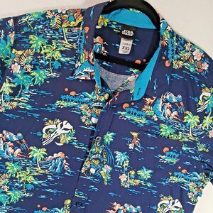 Star Wars Hawaiian Camp SS Shirt Darth Vader Stormtrooper Floral Men XXL #830